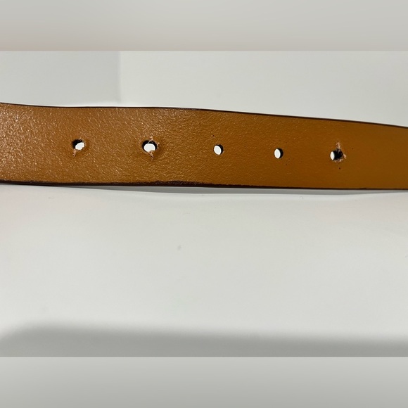 J. Crew Mens Leather round-buckle dress belt in Burnished Sienna size 34 - Picture 3 of 12